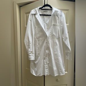 Abercrombie & Fitch White Shirt Dress - One Size